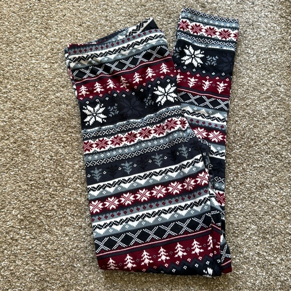 Faded Glory Pants - Festive Patterned Leggings